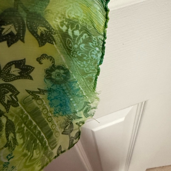 Susan Graver sheer handkerchief , fliral Patterned Top. Boho. 2 X - Picture 9 of 9